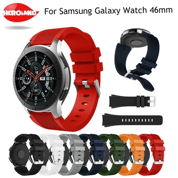 Для Samsung Galaxy Watch 46 мм Силиконовый Спортивный ремешок Для наручных часов 22 мм для Xiaomi Huami Amazfit 2/2S Браслет 2018 Новый