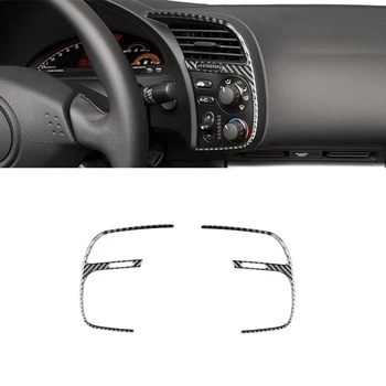 Для Honda S2000 2000-2009, боковая панель из мягкого углеродного волокна, крышка вентиляционного отверстия, наклейка для отделки салона автомобиля