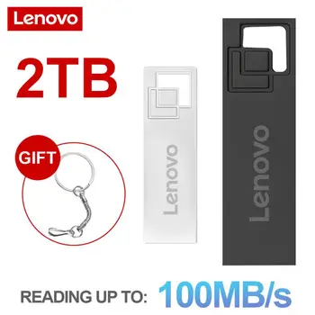 Lenovo 3.0 Usb 2Tb Pen Drive Металлический Высокоскоростной Флэш-Диск 1Tb 512Gb Memory Stick Портативный Водонепроницаемый U-Накопитель Для Ноутбука Pendrive