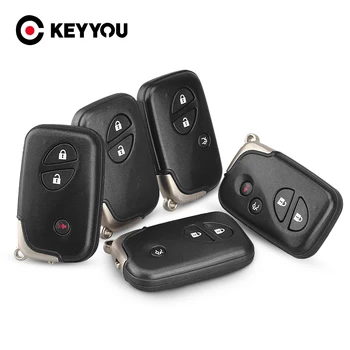 KEYYOU Для Lexus GS430 ES350 GS350 LX570 IS350 RX350 IS250 Сменная Оболочка 2/3/4 Кнопки Smart Remote Чехол Для Ключей