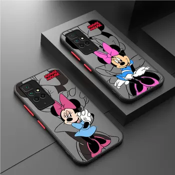 Матовый Чехол Для Xiaomi Redmi Note 11 10 Pro 12 13 10S 11S 9 8 9S 12S 8T 10C 12C 9A 9C Жесткий Чехол Для Телефона Minnie Mouse Disney Funda
