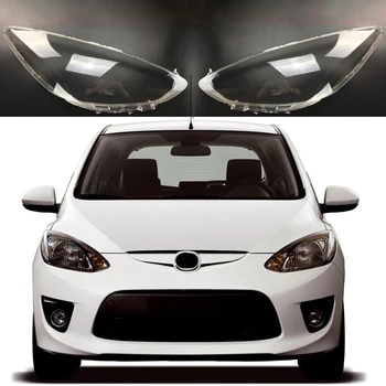 Корпус левой фары автомобиля, абажур, Прозрачная крышка, Стеклянная крышка объектива фары для Mazda 2 2007-2012