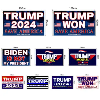 ZXZ США Трамп 2024 флаг 90x150 см настроить Дональда Трампа для президентской кампании флаг Трамп выиграл выборы 2024 баннер