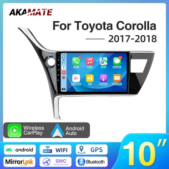 10-дюймовый Android Автомобильный Радиоприемник для Toyota Corolla 11 Auris E180 2017 2018 Мультимедийный Плеер CarPlay Android Auto GPS WiFi Авторадио