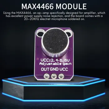 5шт Электретный микрофонный усилитель GY-MAX4466 Модуль MAX4466 с регулируемым коэффициентом усиления для Arduino