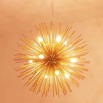 Фейерверк ModernChandeliers 12-Light E12 Из Розового Золота, Потолочные Светильники из Нержавеющей Стали, Кованый Алюминий для Спальни