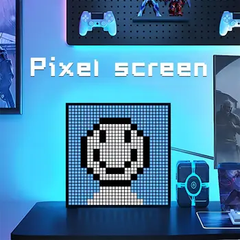 Умный светодиодный матричный пиксельный дисплей RGB DIY Graffiti Bluetooth App Control Художественный дисплей для декора игровой комнаты Классная анимационная рамка