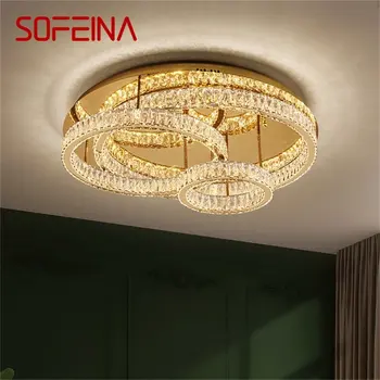 Современные потолочные светильники SOFEINA Nordic, Светодиодный Декоративный светильник из хрусталя для дома, спальни