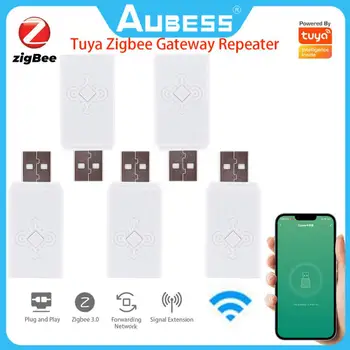 AUBESS Tuya ZigBee 3.0 Ретранслятор Сигнала USB Удлинитель Для Устройств Smart Life ZigBee Mesh Home Assistant Автоматизация