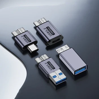 1шт USB A/C К Micro B 3,0 Адаптер 10 Гбит/с Сверхскоростной Конвертер Синхронизации Данных Для Macbook Pro Samsung Type C К Micro B Адаптер