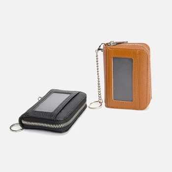 Япония и Южная Корея RFID-Защита От размагничивания Кожаной Сумки Для Карт Большой Емкости Change Bao Top Layer Cowhide Organ Key Bag