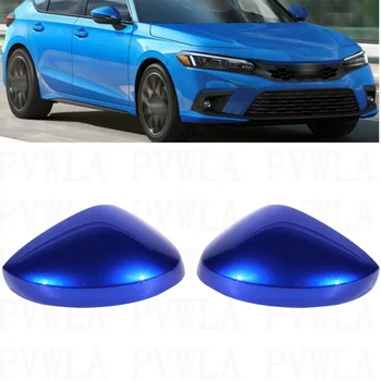 Пара левых и правых зеркал, окрашенных в синий цвет, Крышка корпуса для Honda Civic американской версии 2022-2023