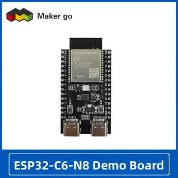 Плата разработки ESP32-C6-N8 Демонстрационная плата ESP32 C6 N8 Wi-Fi6 / Bluetooth5 / Zigbee/Thread core board