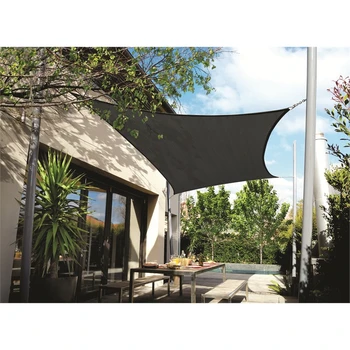 Теневой парус Водонепроницаемый прямоугольник размером 6х4м, дышащий защитой от ультрафиолета, сверхпрочный модный садовый дизайн, тканевые паруса для защиты от солнца