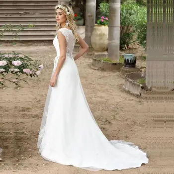 Элегантные и Красивые Подтяжки Кружевное Цветочное Свадебное Платье Русалки 2023 Свадебное Платье Настраиваемого Цвета