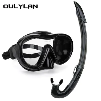 Oulylan Профессиональная маска для подводного плавания с маской и трубками, очки для подводного плавания, набор легких дыхательных трубок, маска для подводного плавания