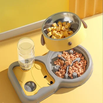 Автоматический дозатор воды для домашних животных, миска для корма для собак, миска для кошек, миска для слоуфуда, встроенные принадлежности для питья домашних животных