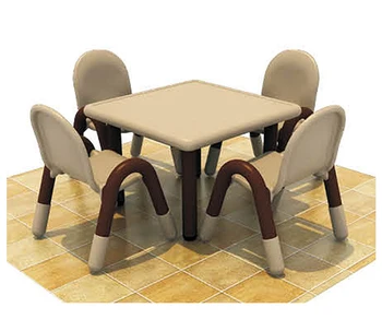Высококачественный Пластиковый детский квадратный стол и стулья для детского сада оптом Популярный стол для детей