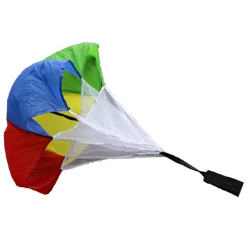 Скоростной парашют, тренировочный зонт для ловкости, детский футбольный тренировочный зонт с сопротивлением, Футбольное снаряжение с сопротивлением перетягиванию каната