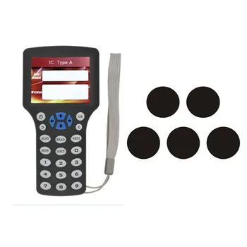 2023 Английский 10-Частотный Ручной RFID-Дубликатор IC/ ID NFC Smart Chip Key Reader CUID UID T5577 Устройство для записи значков, Копировальная машина для меток
