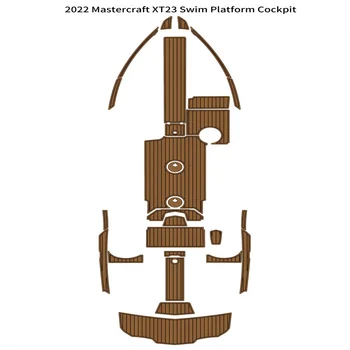 2022 Mastercraft XT23 Плавательная Платформа Кокпит Коврик Для лодки EVA Пенопласт Тиковый Коврик Для Пола Подложка Самоклеящийся SeaDek Gaterstep Style