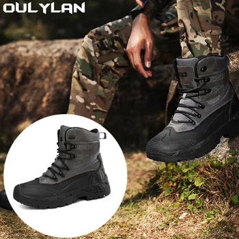 Армейские тактические ботинки для скалолазания 2024, мужские военные тренировочные ботинки, походная обувь, мужская рабочая обувь для дезерты, Новинка