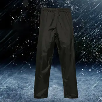 Надежные непромокаемые брюки, свободные женские мужские дождевики, унисекс, дизайн с окантовкой по щиколотку, Женские мужские дождевики, устойчивые к дождю