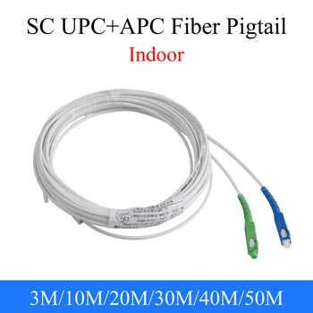 Волоконно-оптический Отрезок провода UPC APC SC Оптический кабель 2-Жильный Однорежимный Симплексный Внутренний Патч-Корд 3 М/10 М/20 М /30 М /40 М/50 М