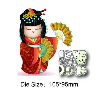 Японское кимоно для девочек 2021 новая форма для резки металла, штампы, декорации, альбом для вырезок, поздравительная открытка, DIY craftsblade punching