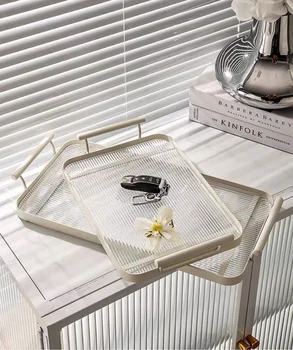 Практичный Металлический поднос для Ароматерапии Домашняя Гостиная Кухонный поднос Комната для хранения ювелирных изделий Декор чайного столика Лоток для хранения современного художника