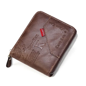 Новый кошелек мужской короткий зажим для денег в корейском ретро стиле, водительские права, пиньинь, кожаная сумка для карт, кошелек для монет на молнии
