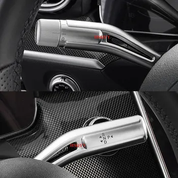 Серебристый ABS Рычаг переключения передач стеклоочистителя, накладки на рамку, Комплект наклеек, отделка для Mercedes Benz C S EQE Class W206 W223