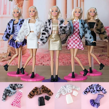 Кукольная одежда Платье для кукол Барби мини-юбка Пальто для куклы FR