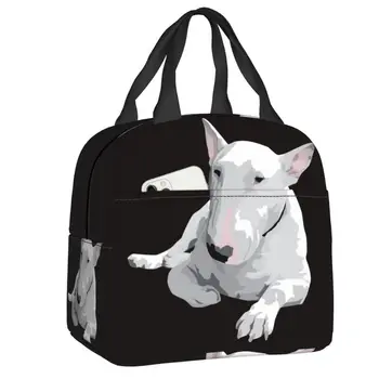 Английский Бультерьер, Изолированная сумка для ланча для женщин, Водонепроницаемый термоохладитель для домашних животных, Ланч-бокс для пикника, путешествия