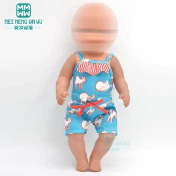 Игрушки для девочек, кукольная одежда для новорожденных 17 дюймов 43 см, аксессуары для американской моды, цельный купальник, бикини