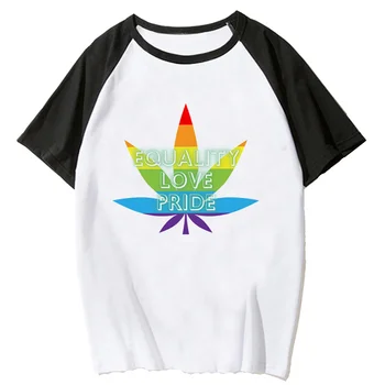 Женская японская футболка Weed Tee, уличная одежда для девочек
