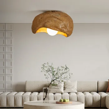 Бесшумный потолочный светильник из смолы в японском стиле Ваби-Саби, светодиодная кухонная люстра, потолочный светильник для гостиной, столовой, спальни