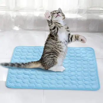 Охлаждающий коврик для домашних животных Безопасный, не раздражающий, легко моющийся Дышащий Складной мягкий коврик для собак, кошек, зоотоваров, очень большой летний