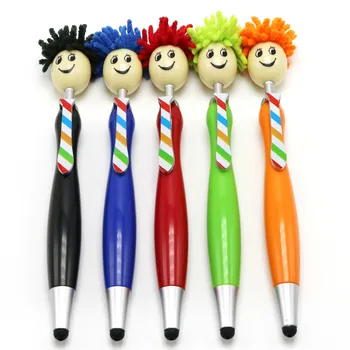 Стилус 3 в 1, насадки для швабры, ручки для очистки экрана, креативная шариковая ручка для детей и взрослых, школьные канцелярские принадлежности