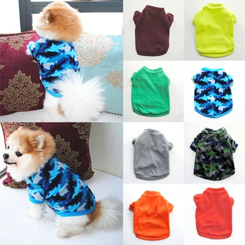 Новая одежда для собак, рубашка для собак с коротким рукавом и круглым вырезом, осенне-зимняя куртка для щенков, одежда для маленьких собак, удобная мягкая милая футболка для домашних животных