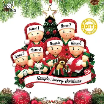 Рождественский кулон, сделанные своими руками, Семейные Рождественские украшения для дома 2023 Navidad, украшение для рождественской елки, Новый год 2024