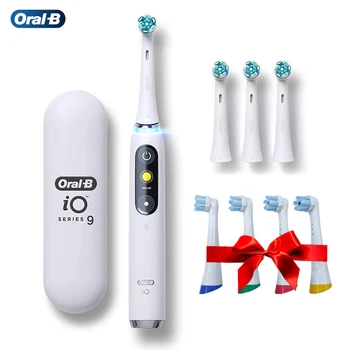 Интеллектуальная Электрическая Зубная Щетка Oral B IO9 Для взрослых IO Micro-vibrating Tech 7 Режимов Со Сменными Щеточными Головками IO 1 Дорожный Футляр