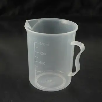 250 мл Пластиковый прозрачный мерный стаканчик с градуировкой лабораторного теста для измерения жидкости Лот инструментов
