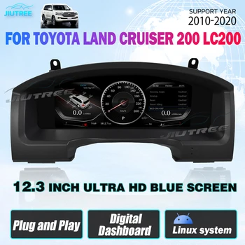12,3-дюймовая автомобильная цифровая приборная панель для Toyota Land Cruiser 200 LC200 2007-2020 IPS ЖК-дисплей для электроники комбинации приборов