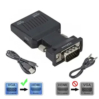 Адаптер HDMI, аудиокабель, конвертер VGA, конвертер VGA В HDMI, кабель VGA В HDMI, адаптер VGA В HDMI, переходник VGA для мужчин В HDMI Для женщин