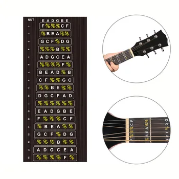 Наклейка на гитару Наклейки на Гитарный гриф Гаммы Ноты Наклейки на Лады Аксессуары для акустической Электрогитары для начинающих