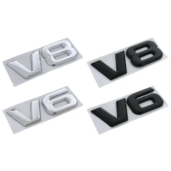 3d Металлические Хромированные Наклейки С Логотипом V6 V8 Для Toyota Camry Land Cruiser Highlander На Крыло Багажника V8 V6 Эмблема Значок Наклейка Аксессуары