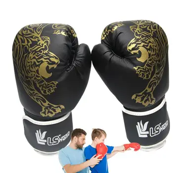 Боксерские Перчатки Для мужчин Женщин из искусственной кожи для каратэ Муай Тай Бесплатная Тренировка по борьбе Взрослое Детское Снаряжение