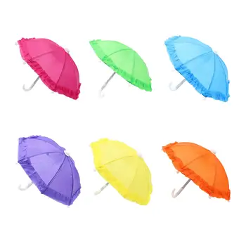 Солнечный дождливый зонтик, подвесные декоративные аксессуары для кукол, сцена из жизни 1/4 1/6 Кукольного домика, миниатюрный зонтик, декор для 18-дюймовых кукол