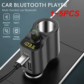 1 ~ 5ШТ JaJaBor FM-передатчик Bluetooth 5.0 Автомобильный Комплект Громкой Связи Автомобильный Музыкальный Плеер Гнездо Прикуривателя Разветвитель Двойной USB Автомобильный